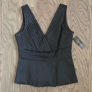 Cachet Pleated Sleeveless Top